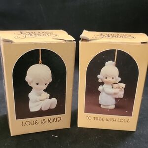 Precious Moments Love Figurines in Cream and Tan
